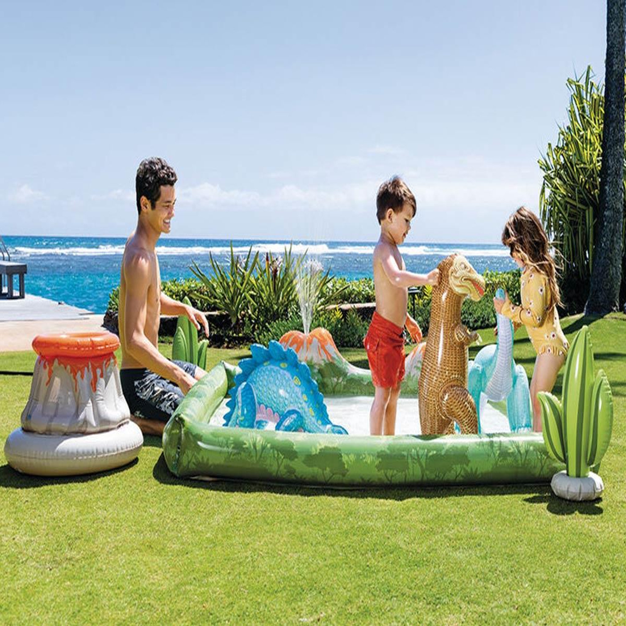 Voir la diapositive 2 : INTEX Aire de jeux gonflable Dino Aventure - Intex