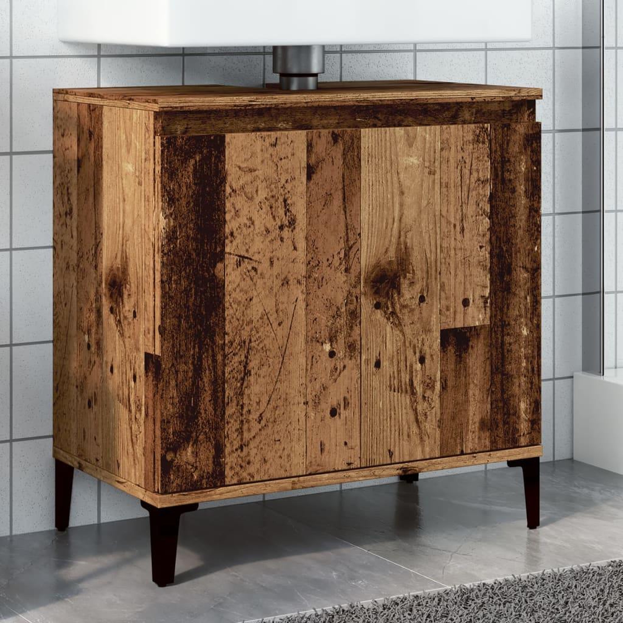VIDAXL Armoire d'evier vieux bois 58x33x60 cm bois d'ingenierie
