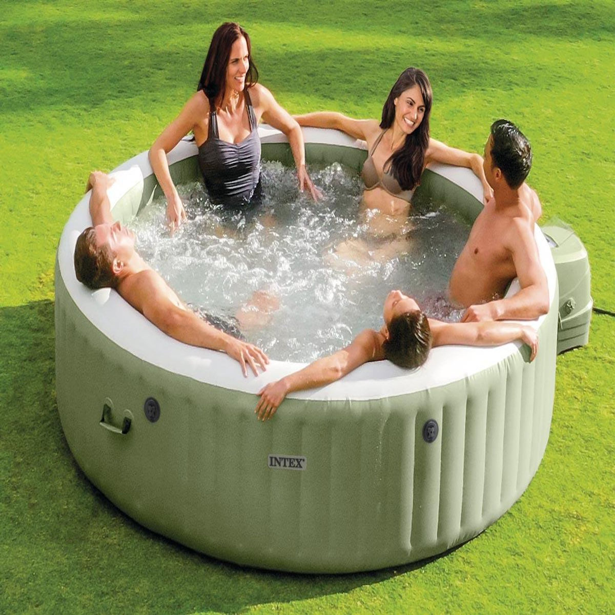 INTEX Spa gonflable PureSpa Sahara rond Bulles 8 places - Intex