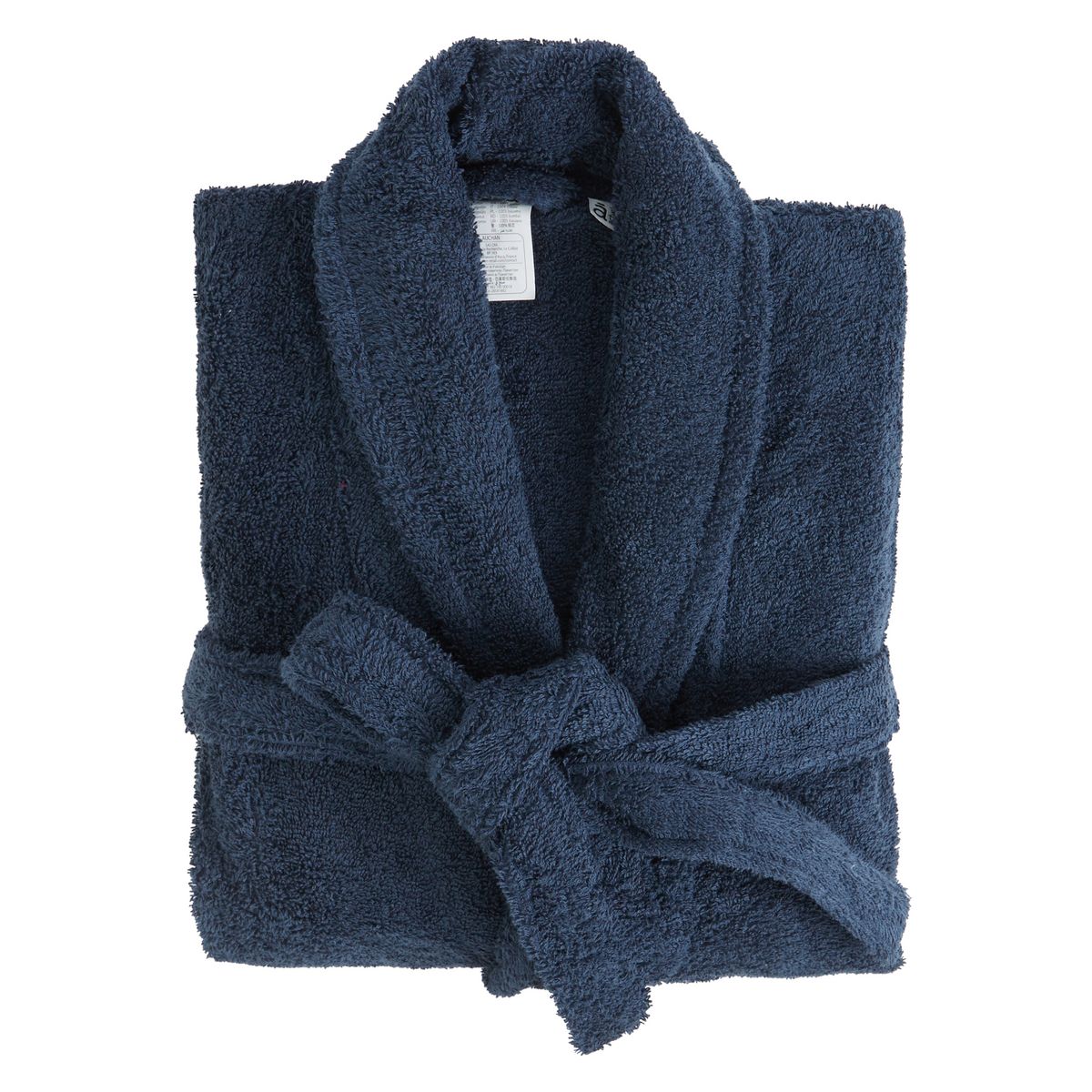 ACTUEL Peignoir uni en coton éponge 380 gr/m2 COL CHALE