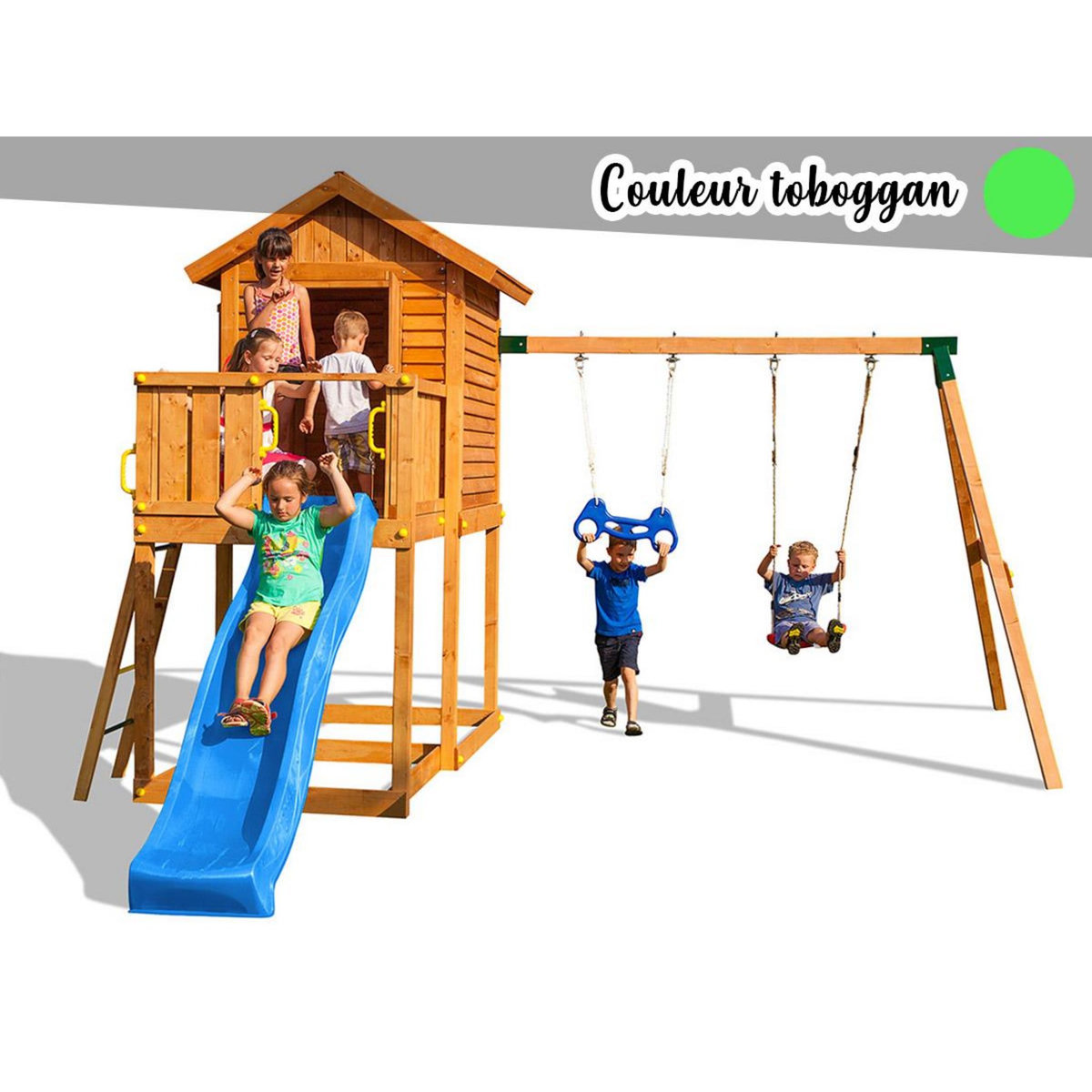 Fungoo Aire de jeux My house Move - Toboggan Vert - Fungoo