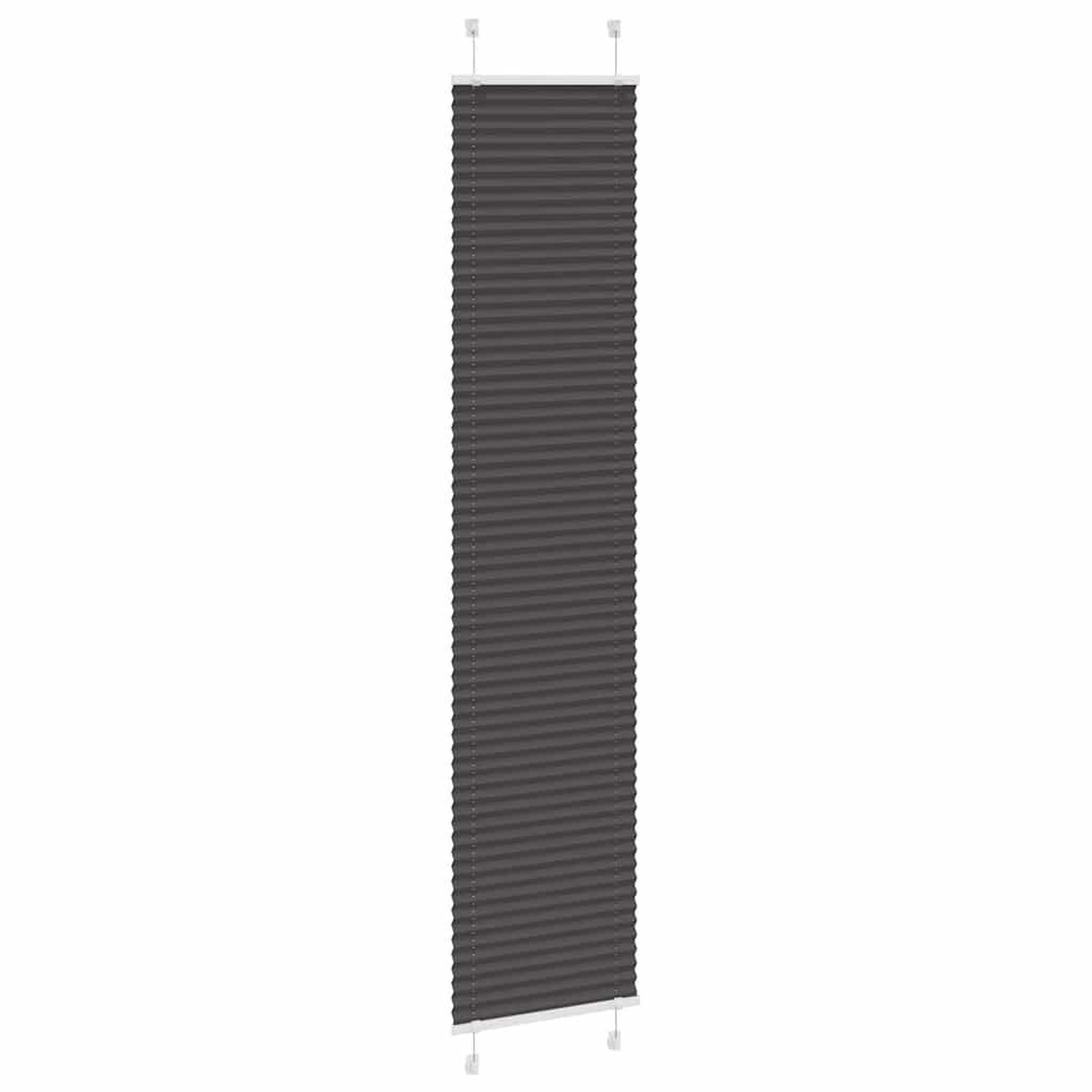Voir la diapositive 3 : VIDAXL Store plisse noir 40x200 cm largeur du tissu 39,4 cm polyester