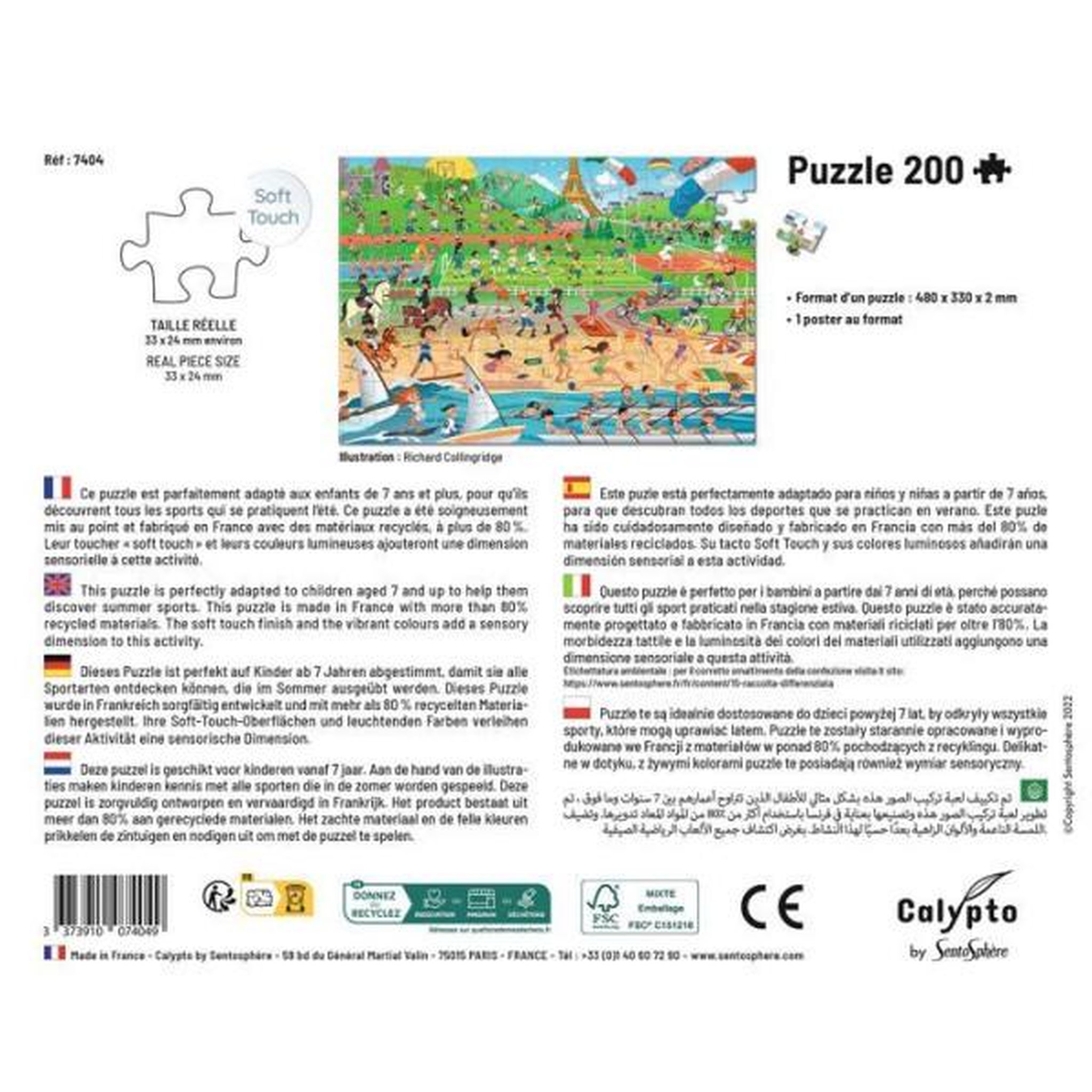 Voir la diapositive 4 : Sentosphere Puzzle 200 pieces Les sports d'été