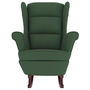 Voir la diapositive 3 : VIDAXL Fauteuil a bascule et pieds en bois d'hevea Vert fonce Velours