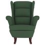 Voir la diapositive 3 : VIDAXL Fauteuil a bascule et pieds en bois d'hevea Vert fonce Velours