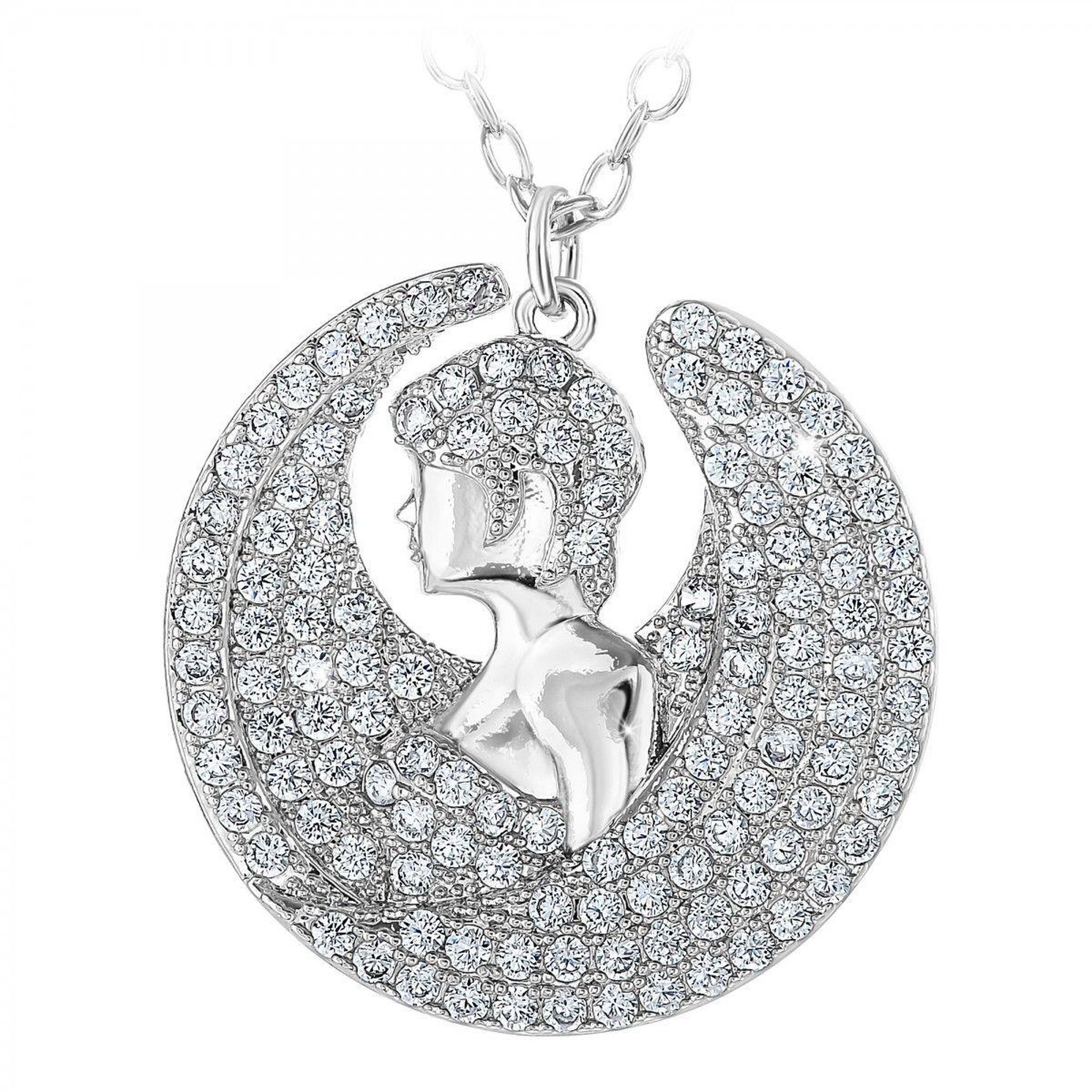 SC CRYSTAL Collier signe astrologique vierge orné de Cristaux scintillants par SC Crystal