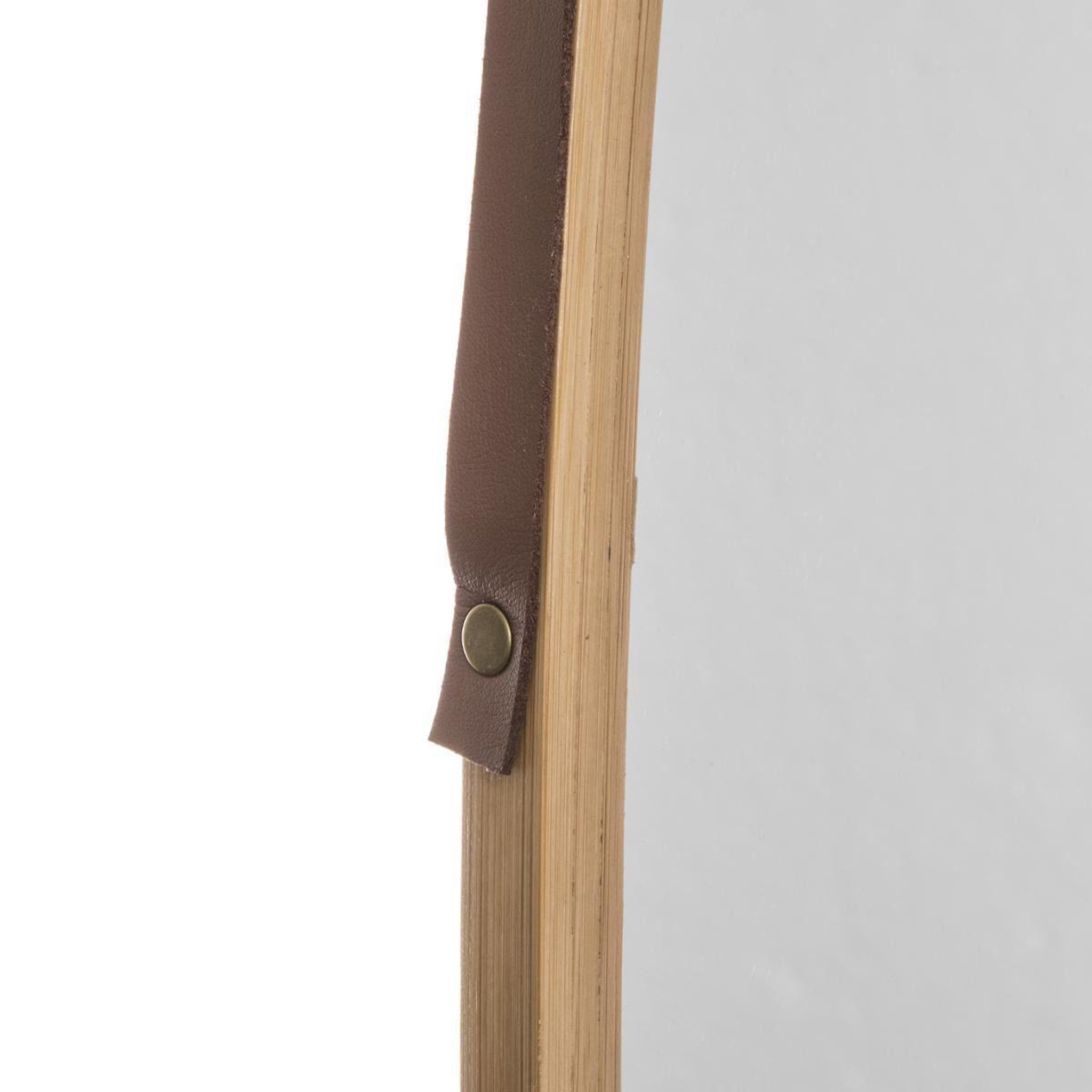 Voir la diapositive 2 : FIVE Miroir mural ovale avec anse  léa  77cm naturel