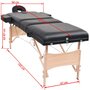 Voir la diapositive 6 : VIDAXL Table de massage pliable a 3 zones 10 cm d'epaisseur Noir