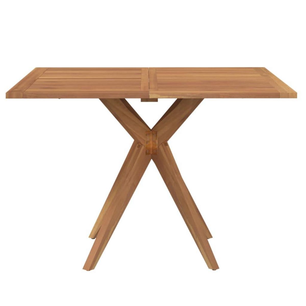 VIDAXL Table de jardin carree 110x110x75 cm bois d'acacia solide