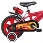 Disney Cars Vélo 12  Garçon Licence  Cars  pour enfant de 3 à 5 ans avec stabilisateurs à molettes - 2 freins