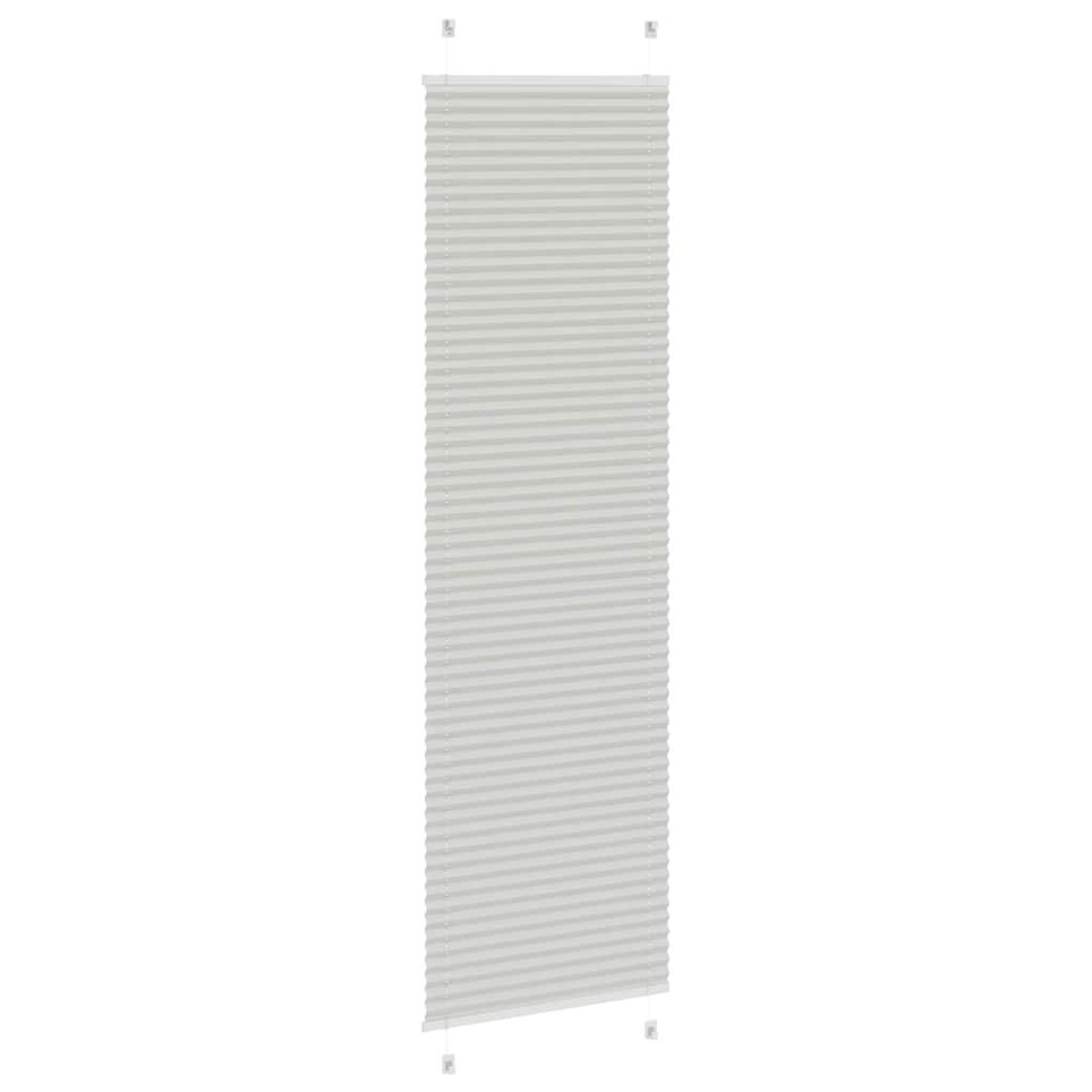 Voir la diapositive 4 : VIDAXL Store plisse gris clair 60x200 cm largeur du tissu 59,4 cm