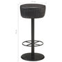 Voir la diapositive 5 : VIDAXL Tabouret de bar Noir Cuir veritable