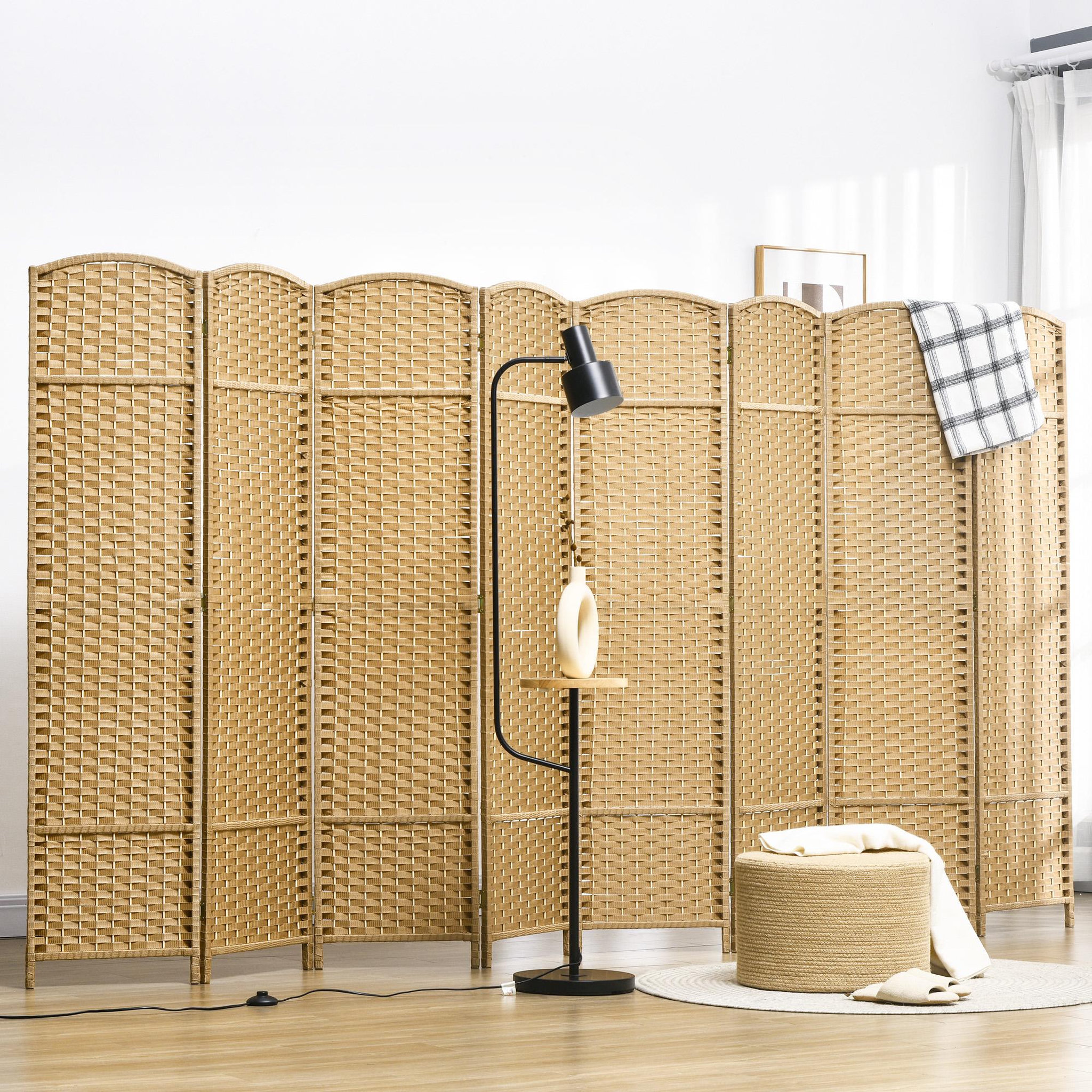 Voir la diapositive 6 : HOMCOM Paravent intérieur en bois 8 panneaux pliable bois naturel