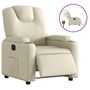 Voir la diapositive 2 : VIDAXL Fauteuil inclinable electrique Creme Similicuir