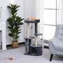 Voir la diapositive 2 : PAWHUT Arbre à chats avec griffoirs grattoirs sisal naturel centre d'activités niche plateformes 2 jouets suspendus gris