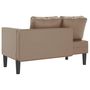 Voir la diapositive 5 : VIDAXL Chaise longue avec coussins cappuccino similicuir