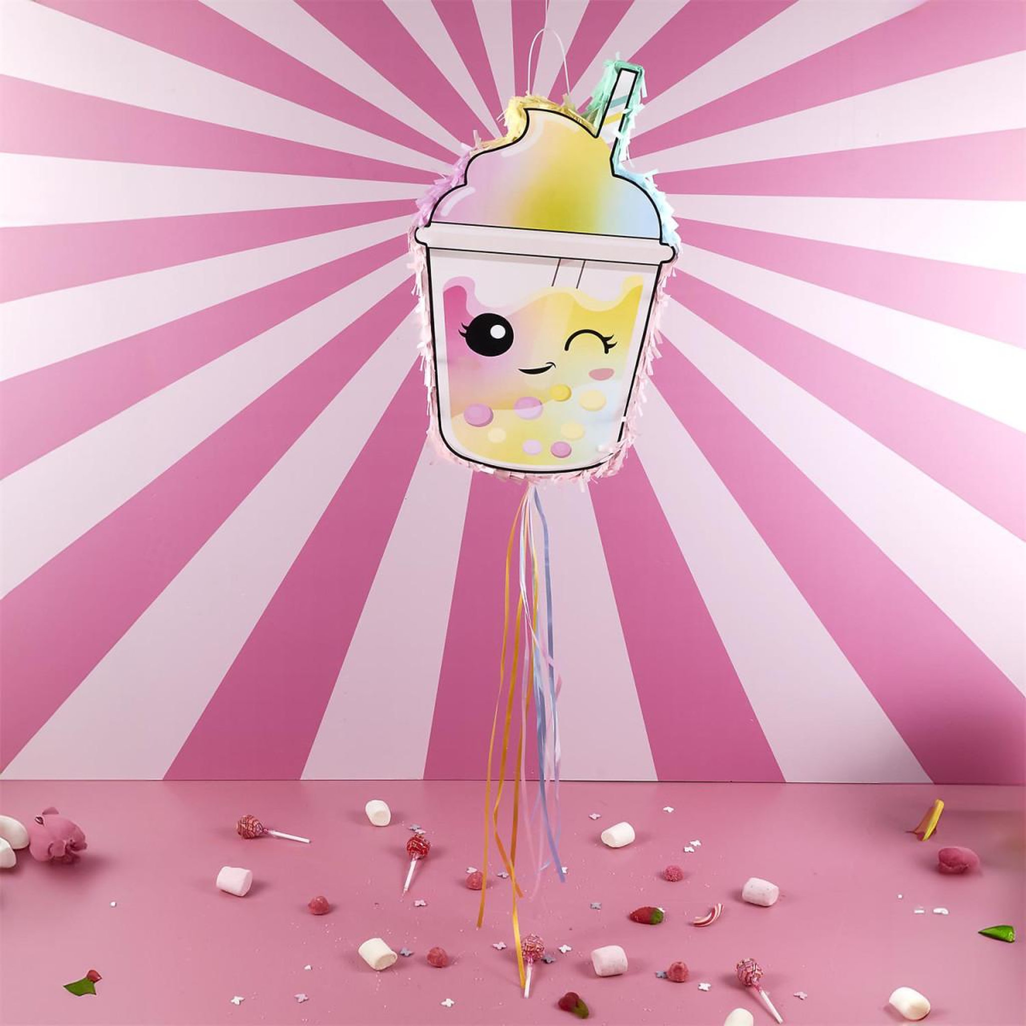 Voir la diapositive 2 : PARTY TIME Pinata bubble tea  kawaii  40cm multicolore