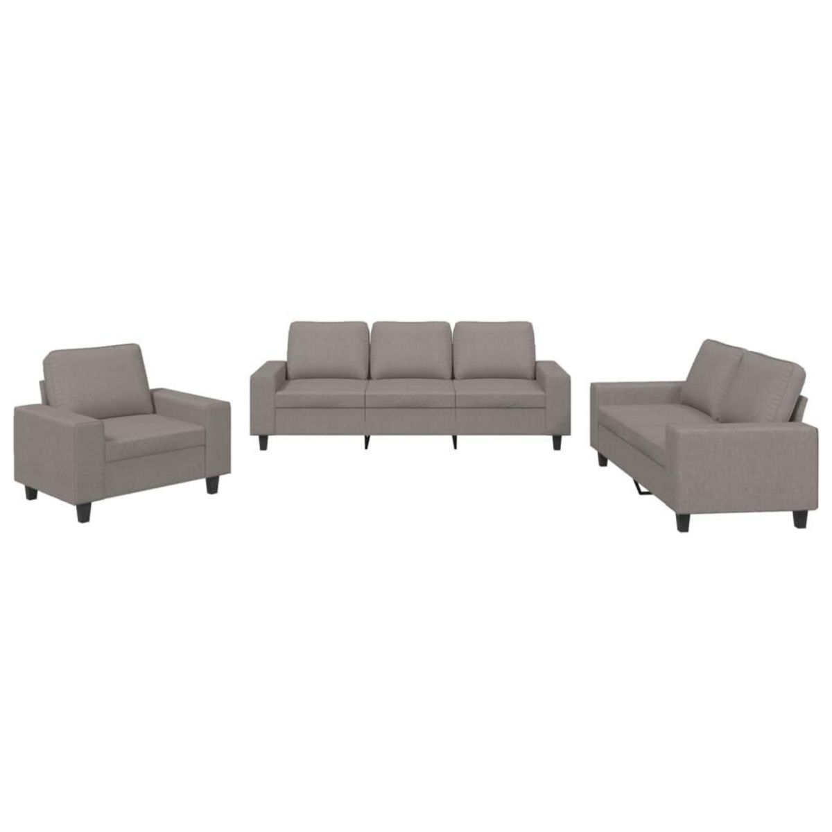 VIDAXL Ensemble de canapes 3 pcs taupe tissu