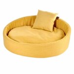 Paris Prix Panier Rond pour Chien & Chat  Cosy Golden  80cm Jaune