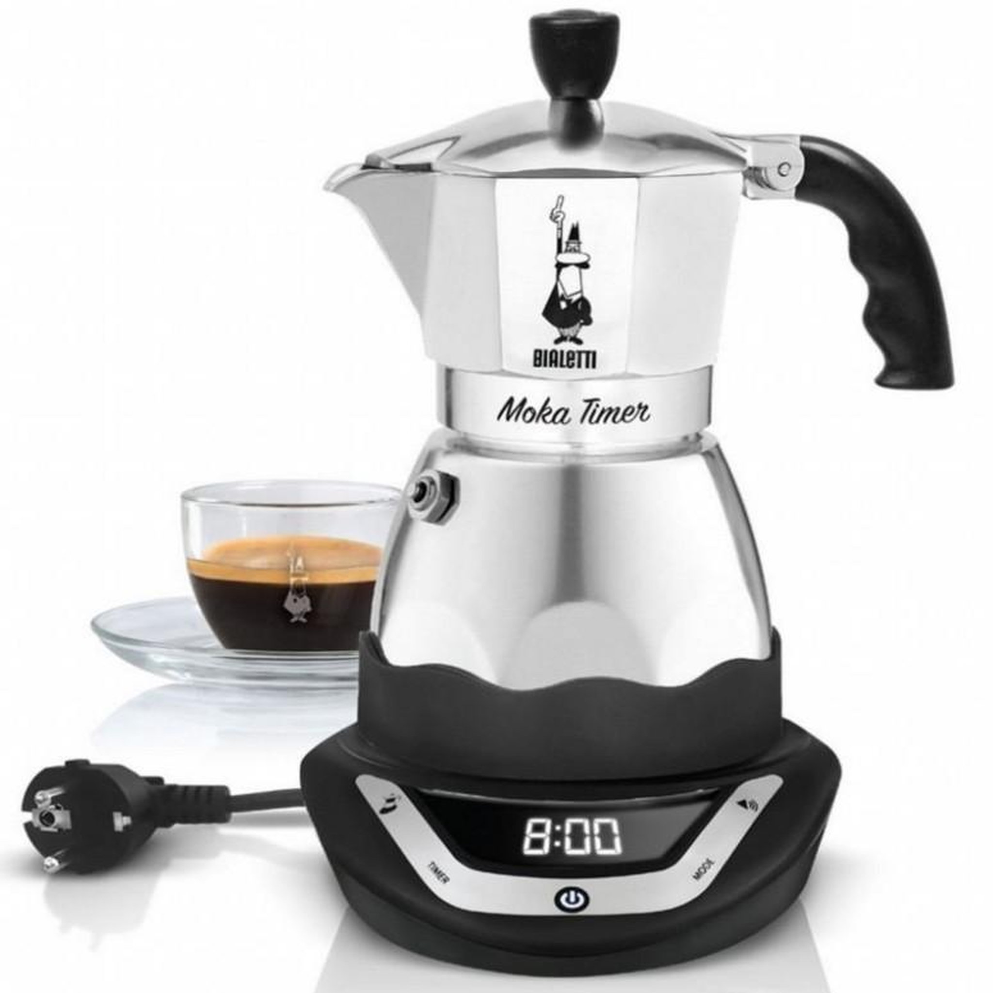 BIALETTI Cafetière italienne électrique 3 tasses inox - 0006092