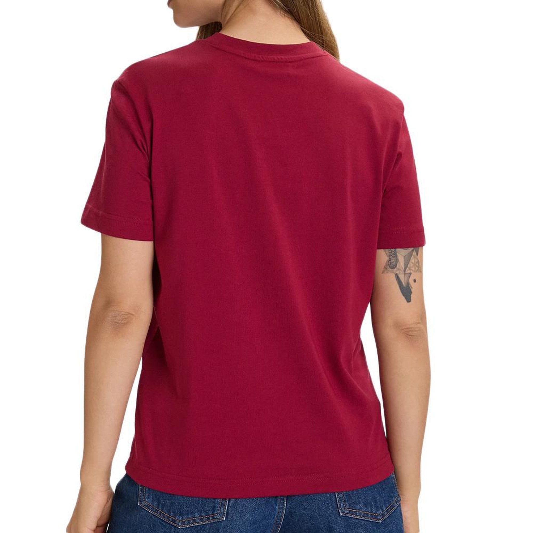 Voir la diapositive 2 : CALVIN KLEIN JEANS T-Shirt Bordeaux Femme Calvin Klein Jeans LV047C912G