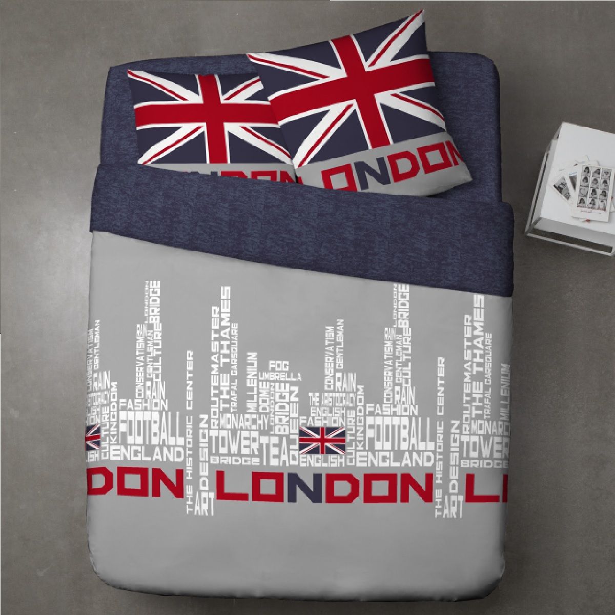 Parure housse de couette jersey coton LONDON