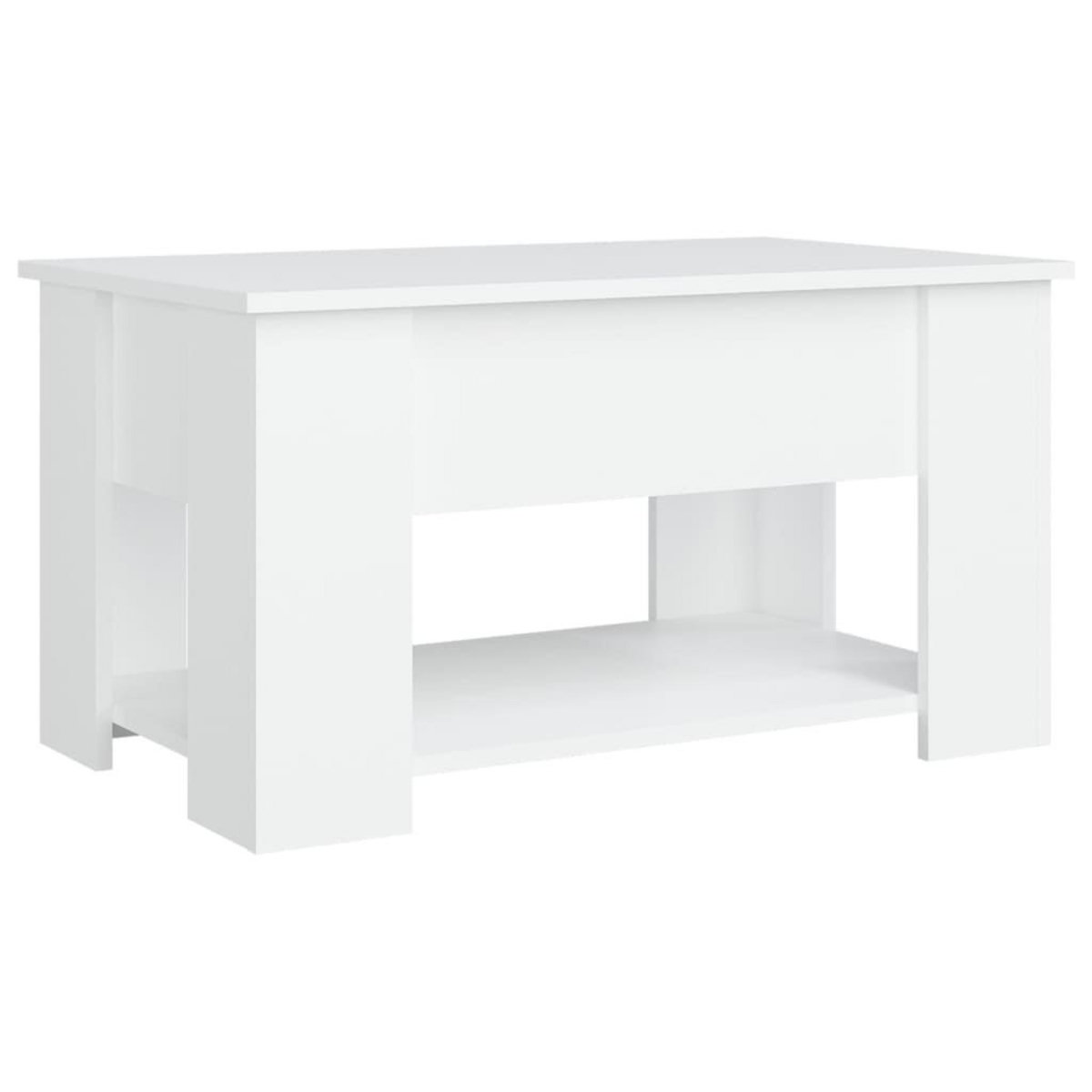 VIDAXL Table basse blanc 79x49x41 cm bois d'ingenierie