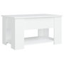 Voir la diapositive 5 : VIDAXL Table basse blanc 79x49x41 cm bois d'ingenierie