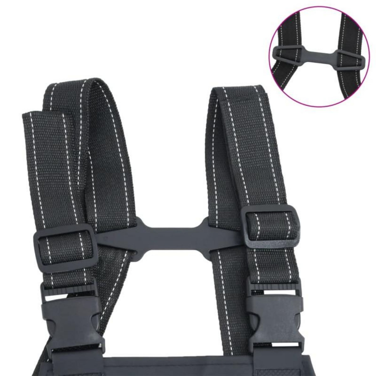 VIDAXL Cuissardes avec bottes noir taille 45