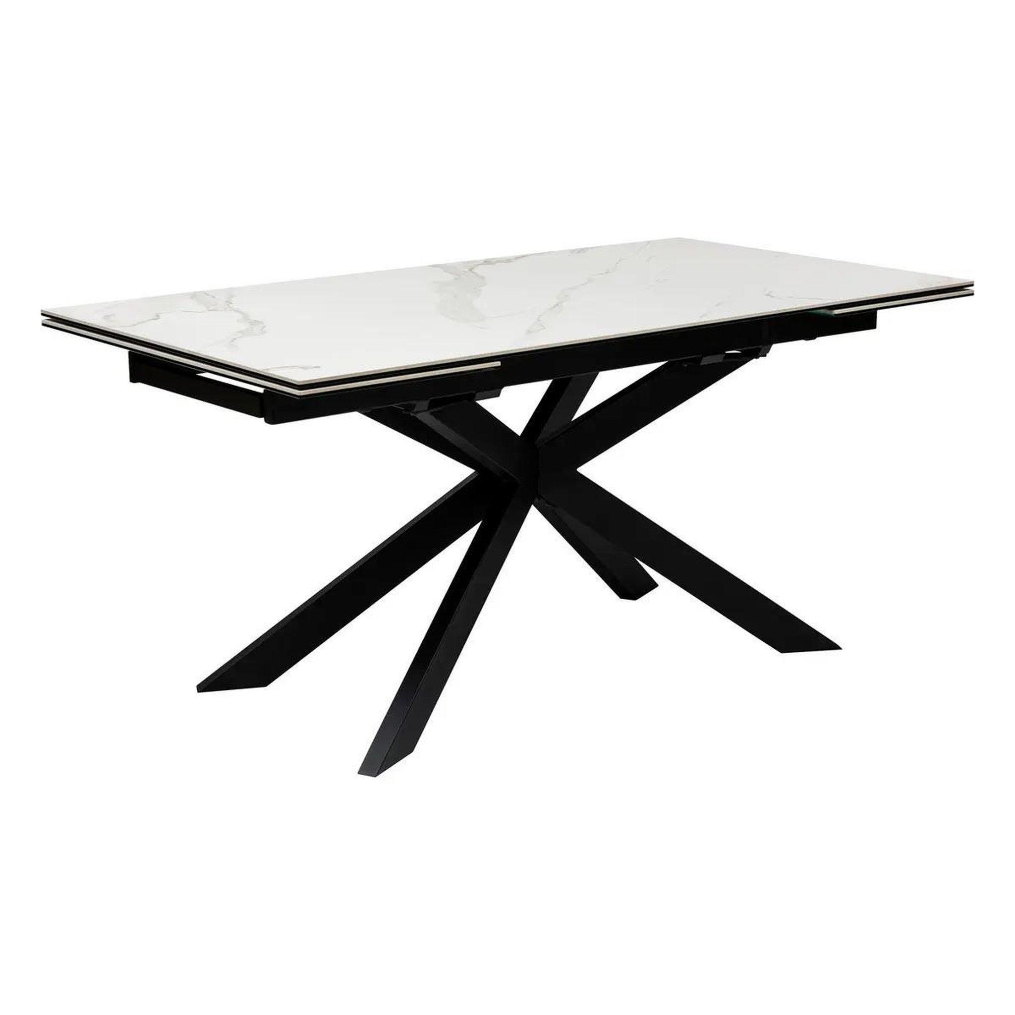 Voir la diapositive 2 : ATMOSPHERA Table à manger extensible effet marbre  boot  160-240cm blanc