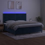 Voir la diapositive 4 : VIDAXL Sommier a lattes de lit matelas et LED Bleu fonce 200x200 cm