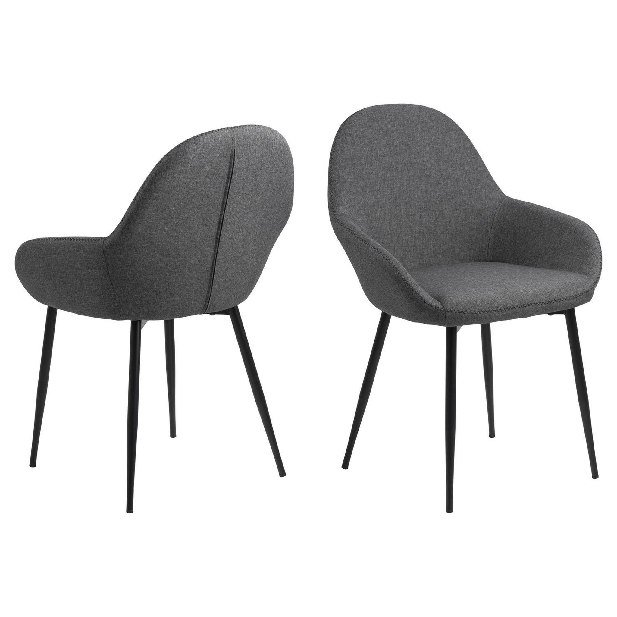 Voir la diapositive 1 : TOILINUX Lot de 2 Chaises de salle à manger Candice avec accoudoirs