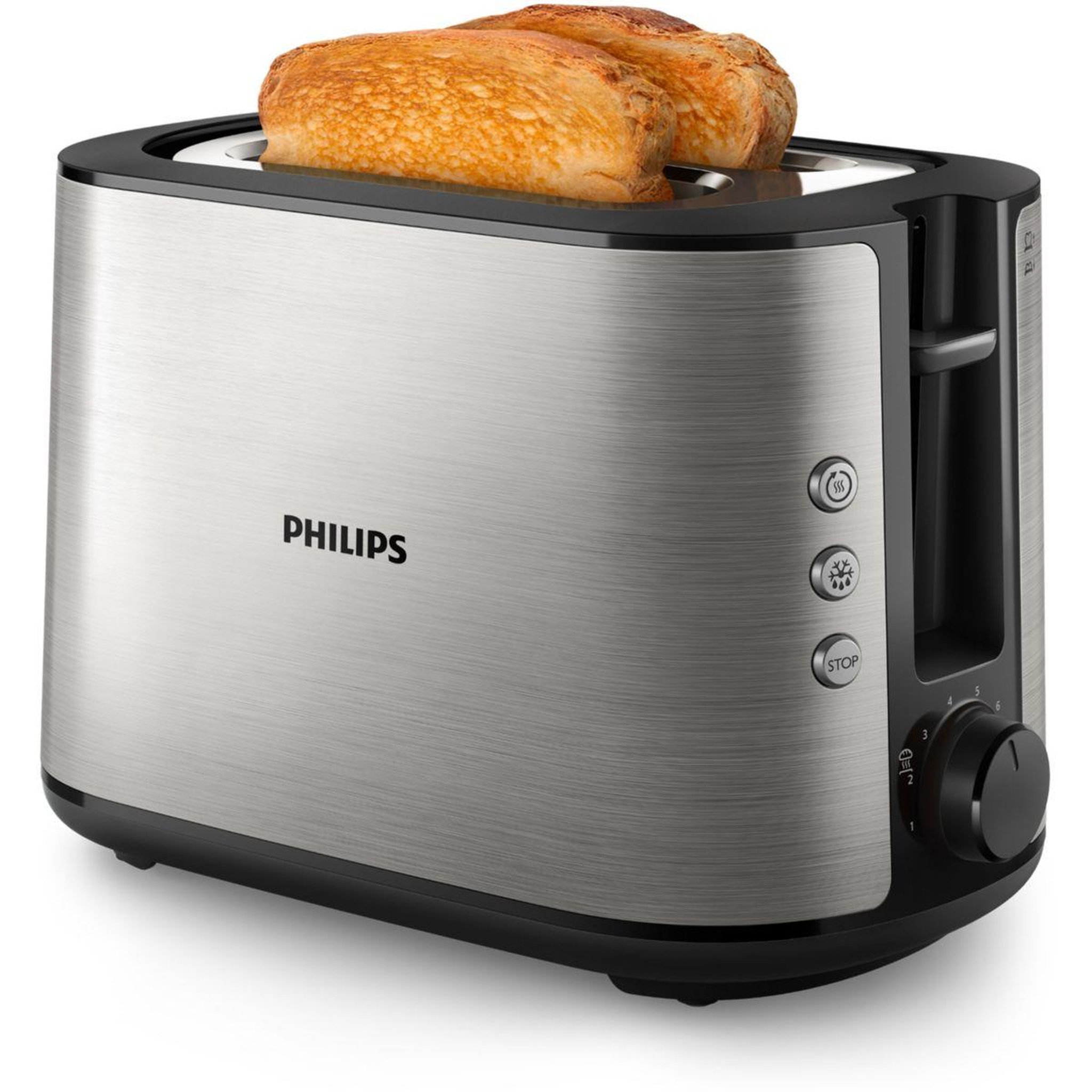 Voir la diapositive 5 : Philips Grille-pain hd2650/90 toaster métal, 2 fentes, 950w