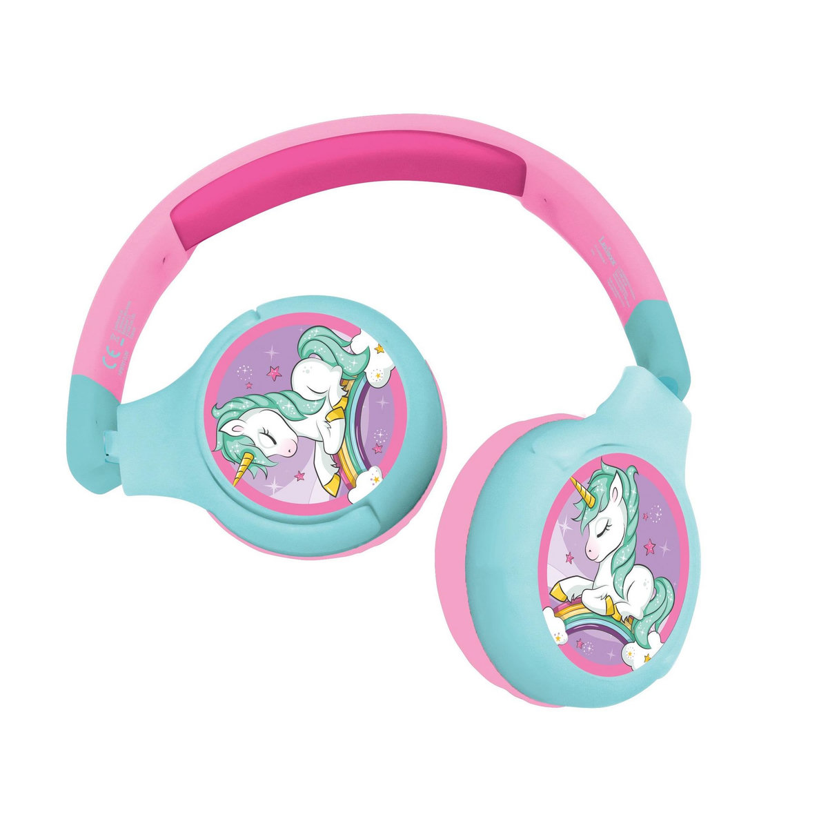 Lexibook Casque 2 en 1 Licorne Bluetooth et Filaire avec limitation de son