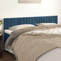 Voir la diapositive 1 : VIDAXL Tetes de lit 2 pcs Bleu fonce 100x5x78/88 cm Velours