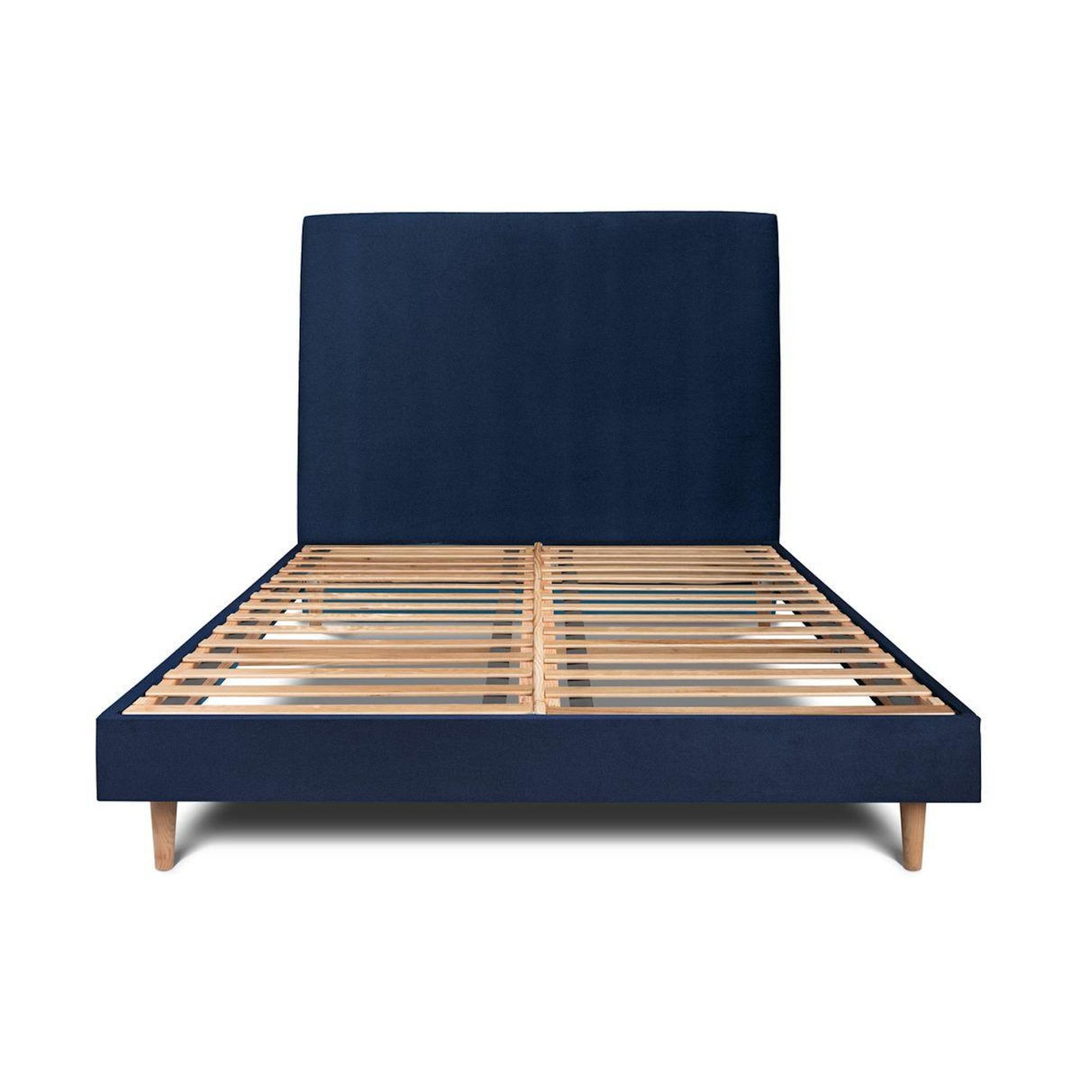 Sommeil de Plomb Lit avec tête de lit tapissier velours et sommier kit - Hauteur totale : 29cm