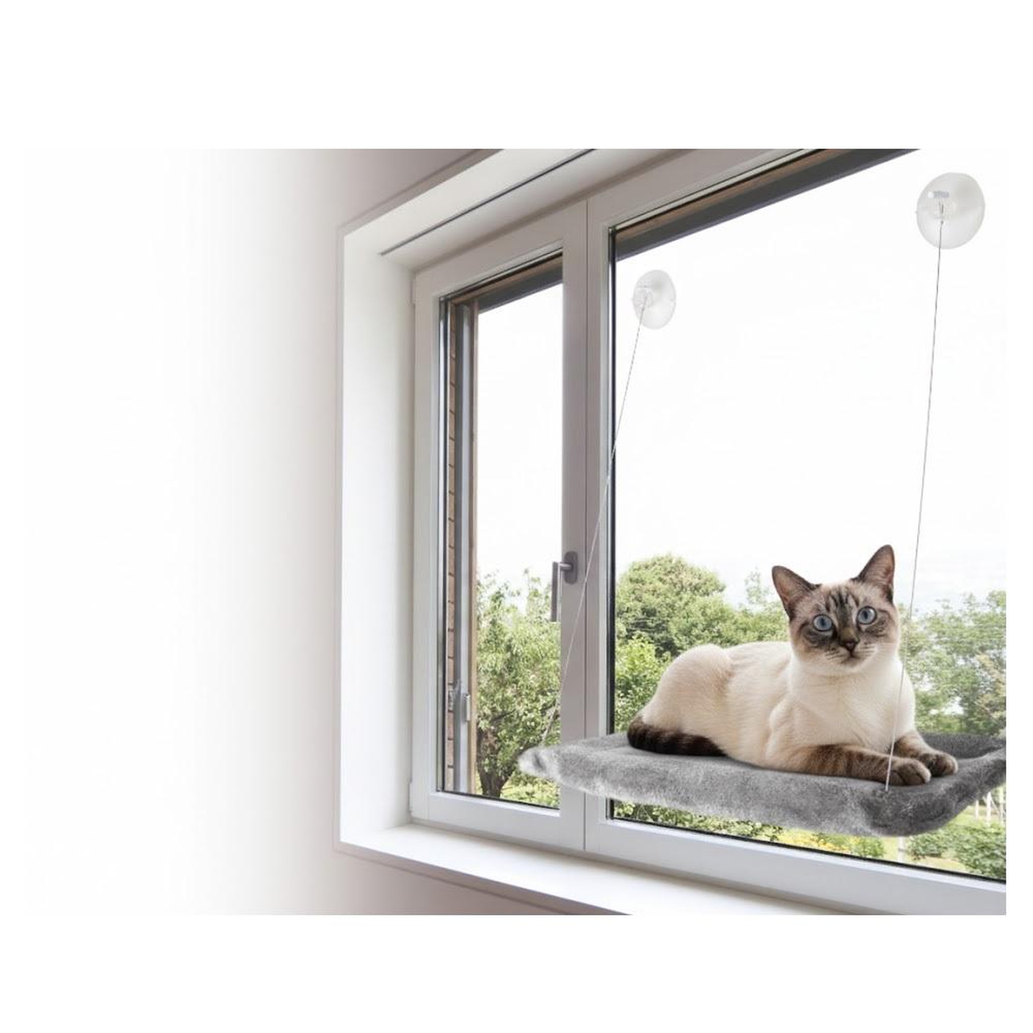 Voir la diapositive 4 : Eden Hamac de fenêtre pour chat chill en peluche