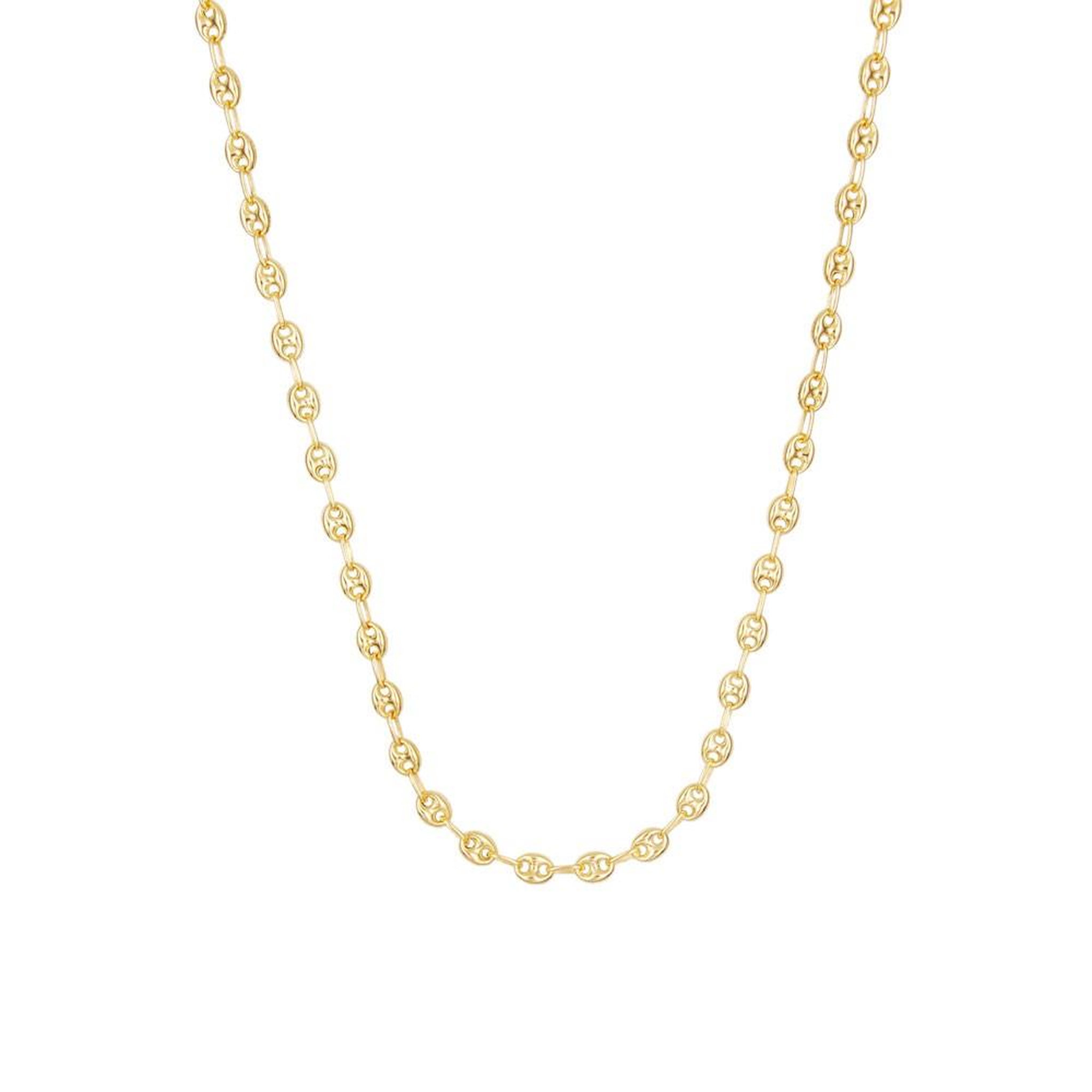 L'ATELIER D'AZUR Collier Or Jaune Grain de Café 45cm - Femme