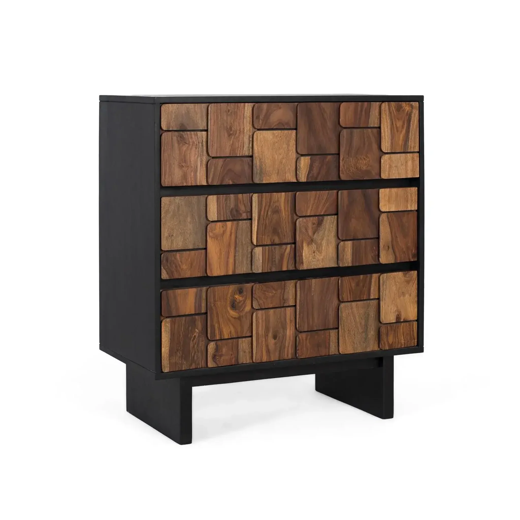 Voir la diapositive 2 : GINER Y COLOMER SL Commode en bois de manguier 82 cm style rustique ethnique moderne