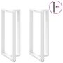 Voir la diapositive 3 : VIDAXL Pieds de table de bar forme de T 2 pcs blanc 60x35x(110-111) cm