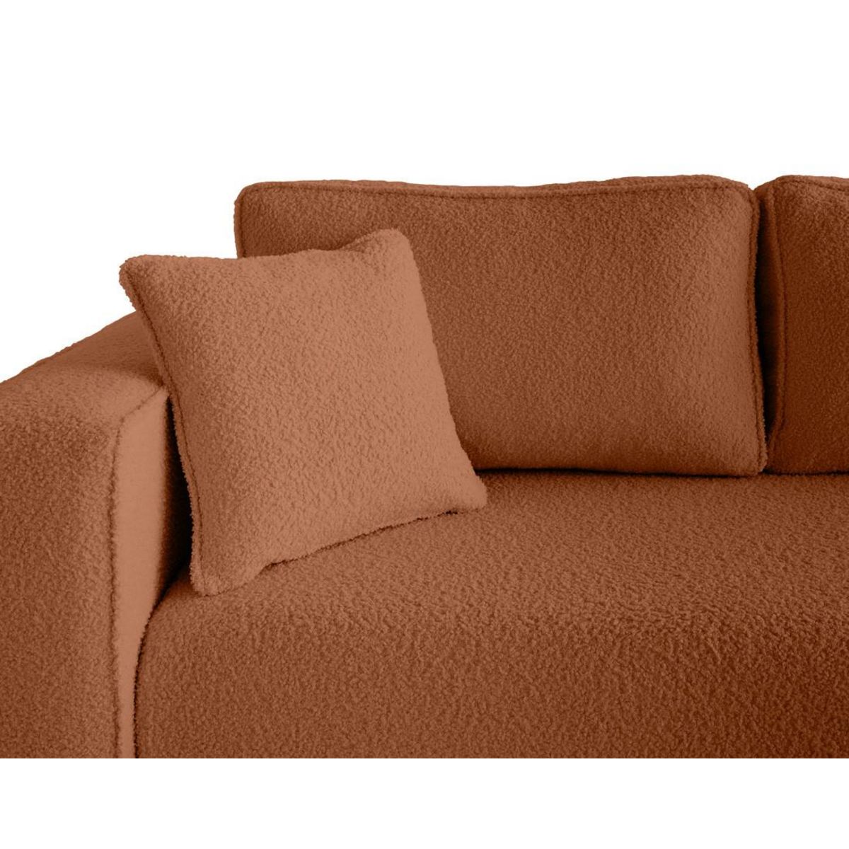 BEST MOBILIER Topaze - canapé d'angle déhoussable réversible 4 places en tissu bouclette