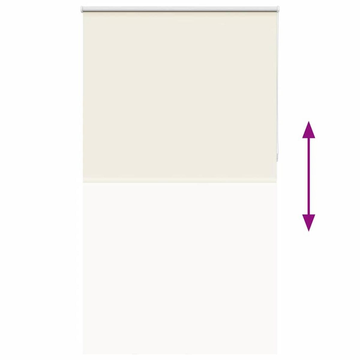 VIDAXL Store enrouleur occultant blanc casse 120x230 cm largeur tissu