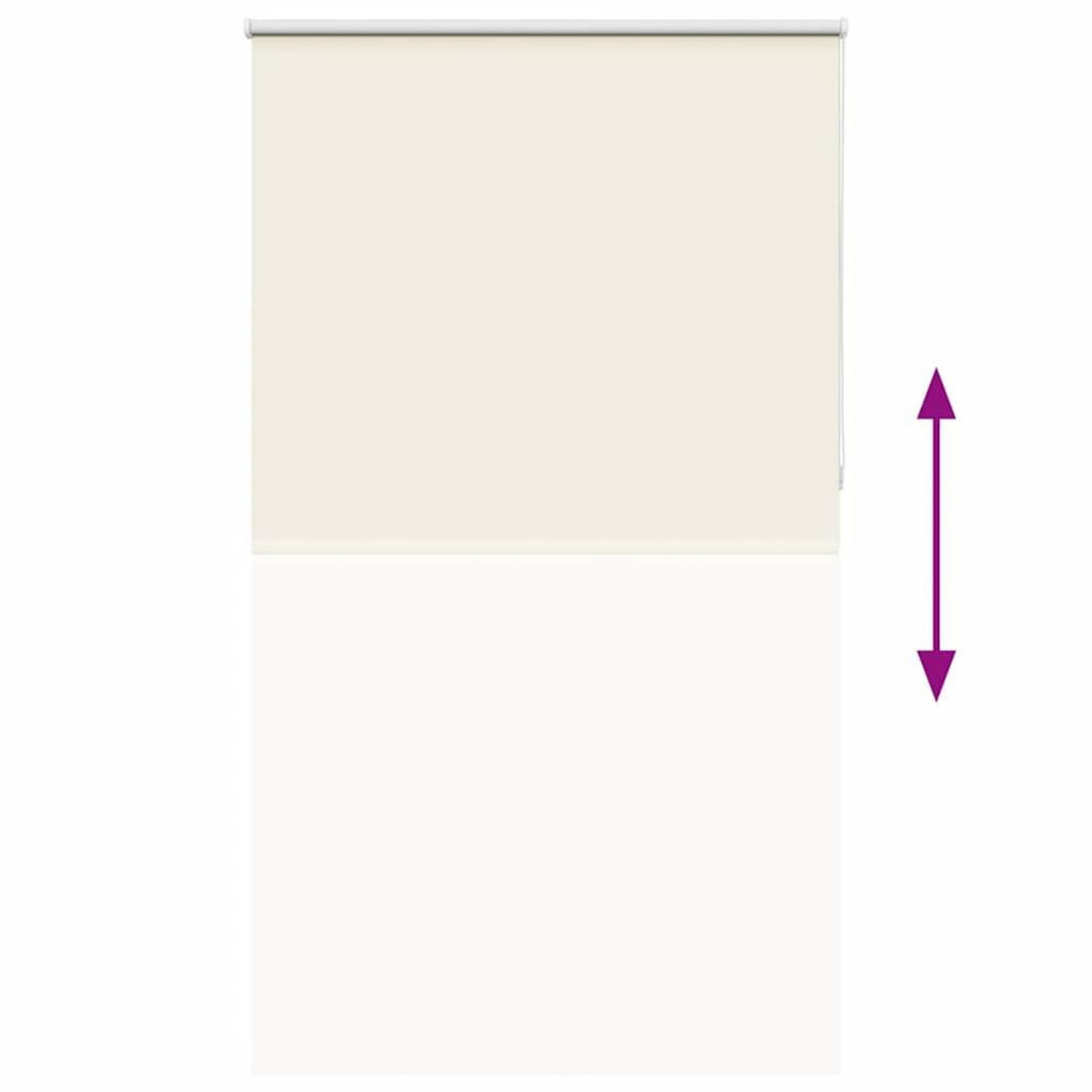 VIDAXL Store enrouleur occultant blanc casse 120x230 cm largeur tissu