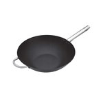 ASTER Wok Professionnel Aster en acier au carbone 35,5 cm noir