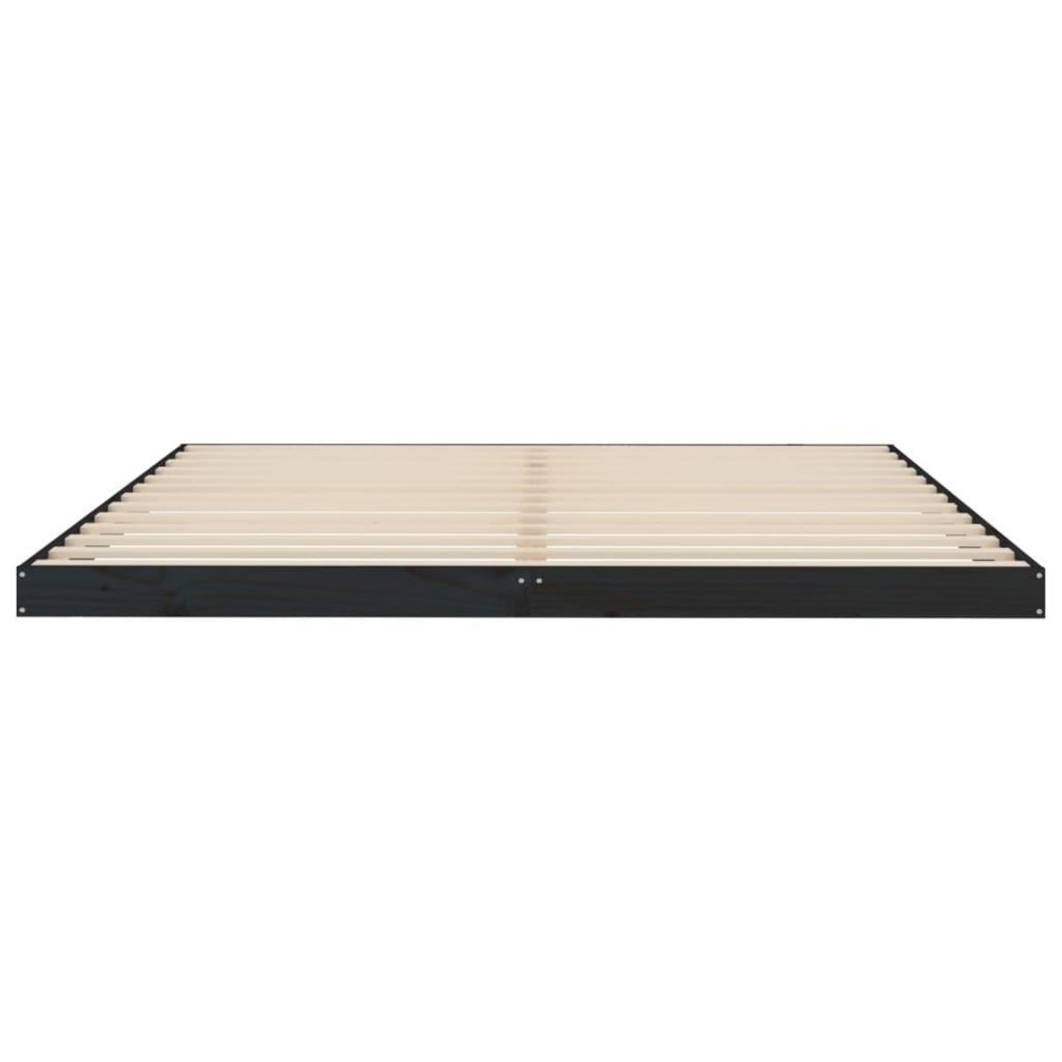 VIDAXL Cadre de lit sans matelas noir 180x200 cm bois massif de pin