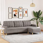 Voir la diapositive 1 : VIDAXL Canape a 3 places avec repose-pieds Taupe 210 cm Tissu