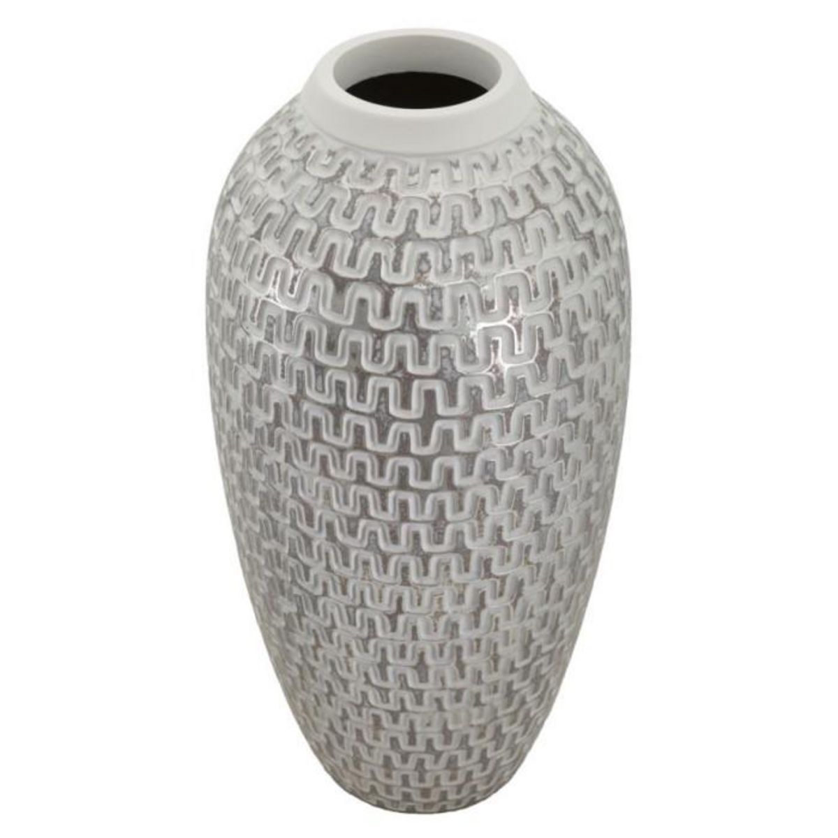 Paris Prix Vase Déco en Résine  Wave  43cm Blanc