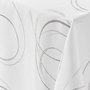 Voir la diapositive 2 : Paris Prix Nappe Imprimé Métallisé  Bully  150x300cm Blanc