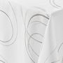 Voir la diapositive 2 : Paris Prix Nappe Imprimé Métallisé  Bully  150x300cm Blanc