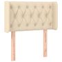 Voir la diapositive 2 : VIDAXL Tete de lit avec oreilles Creme 83x16x78/88 cm Tissu